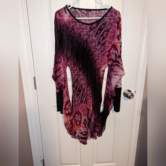 Pink & Black Midi Dress Size S - Picture 4 of 4